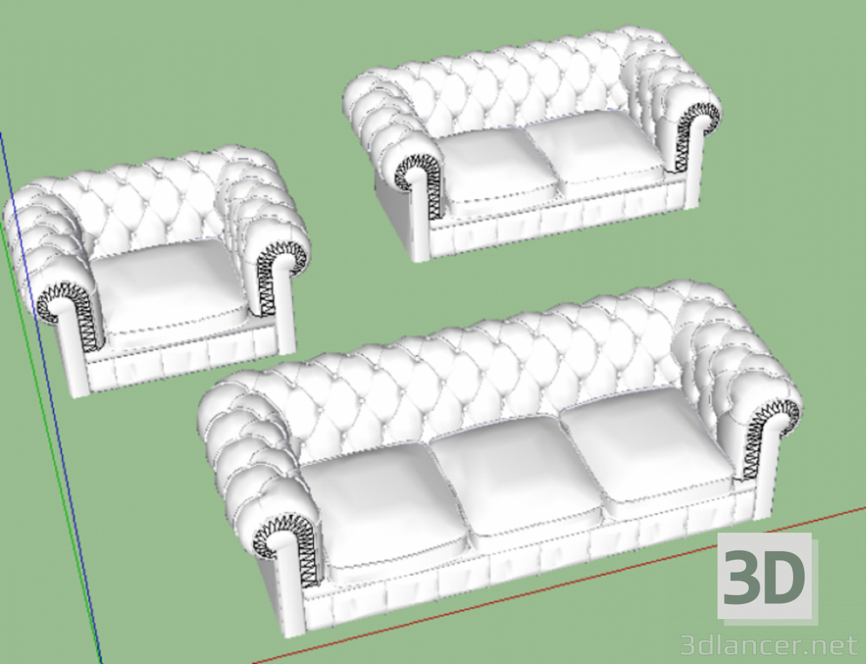 modèle 3D Un canapé - preview