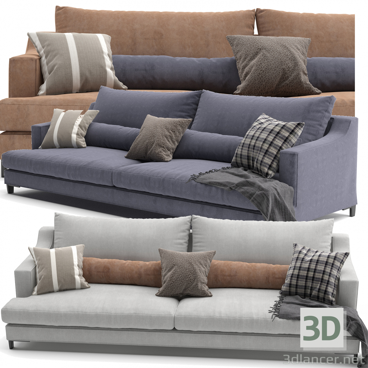 3d BELLPORT Sofa model buy - render
