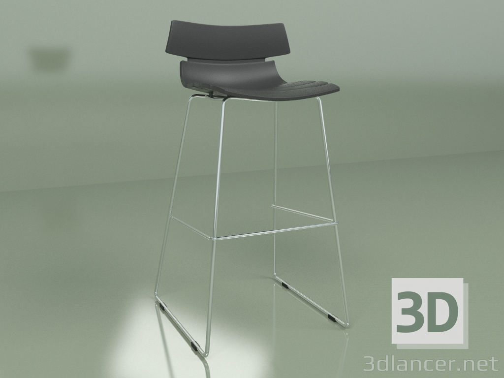 3d модель Барный стул Techno (черный) – превью