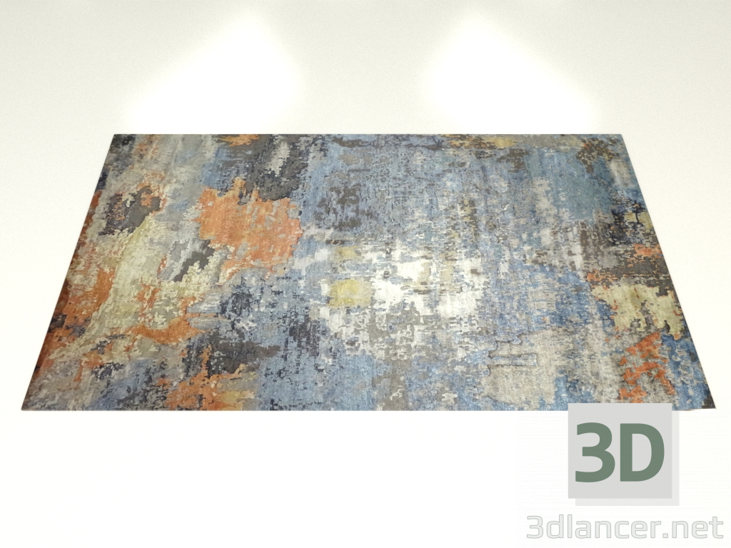 3D Modell Geknüpfter Teppich im Alaska-Design - Vorschau