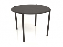 डाइनिंग टेबल DT 08 (गोल सिरे) (D=1020x754, लकड़ी का भूरा गहरा)