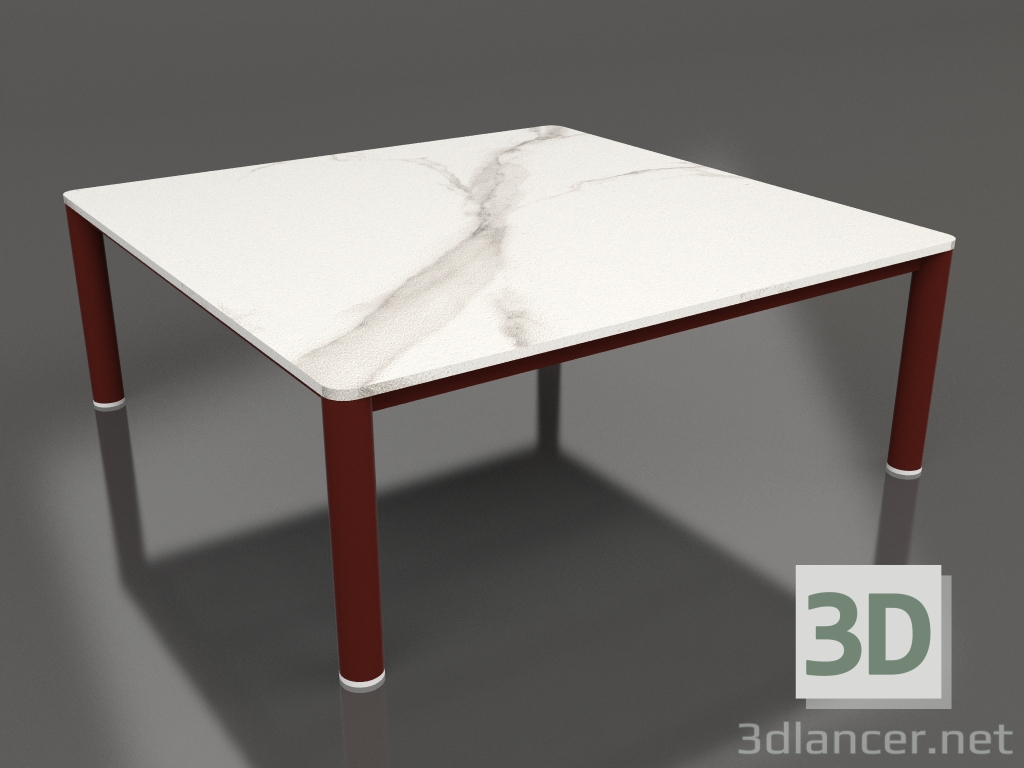 modello 3D Tavolino 94×94 (Rosso vino, DEKTON Aura) - anteprima