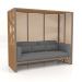 3D Modell Al Fresco Sofa mit Kunstholz-Aluminiumrahmen und hoher Rückenlehne (Bronze) - Vorschau