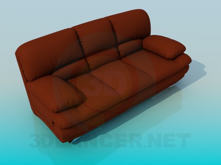 3D Modell Sofa Leder High-Poly - Vorschau