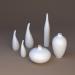 3d Porcelain vases model buy - render