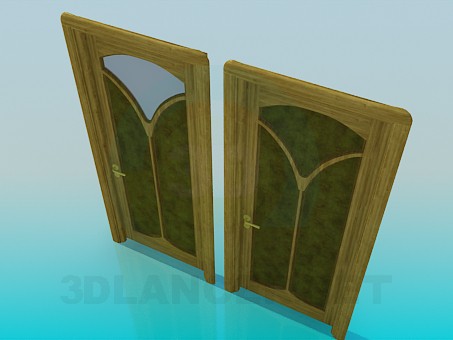 3d модель Двері з орнаментом – превью
