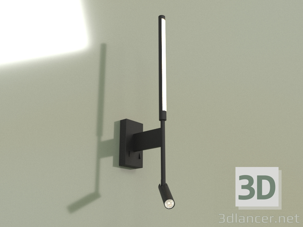 3D modeli Duvar lambası KONO READ 3200K BK 15003 - önizleme