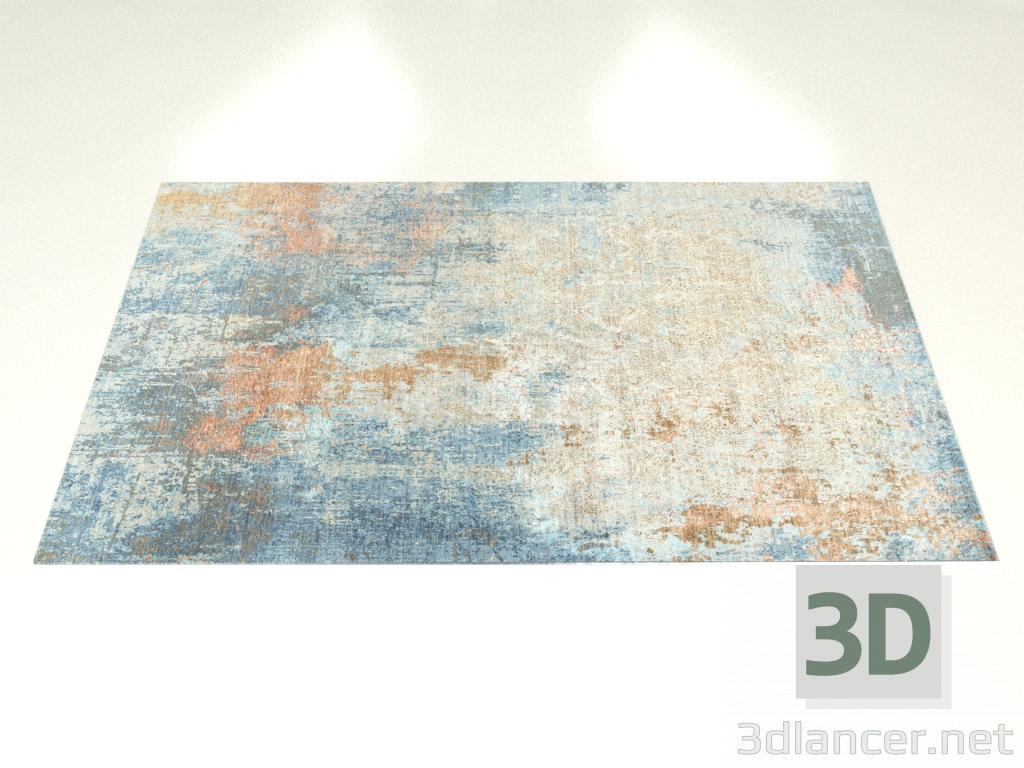 3D Modell Geknüpfter Teppich, argentinisches Design - Vorschau