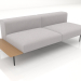 3d model 3-seater sofa module with back, shelf on the left - preview