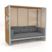 3D Modell Al Fresco-Sofa mit Aluminiumrahmen aus Kunstholz und hoher Rückenlehne (Blaugrau) - Vorschau