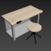 3d model Table for school workshop - preview