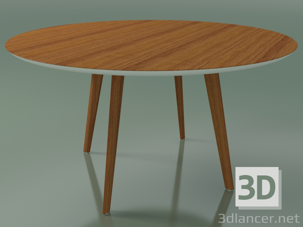 3d model Round table 3501 (H 74 - D 134 cm, M02, Teak effect) - preview