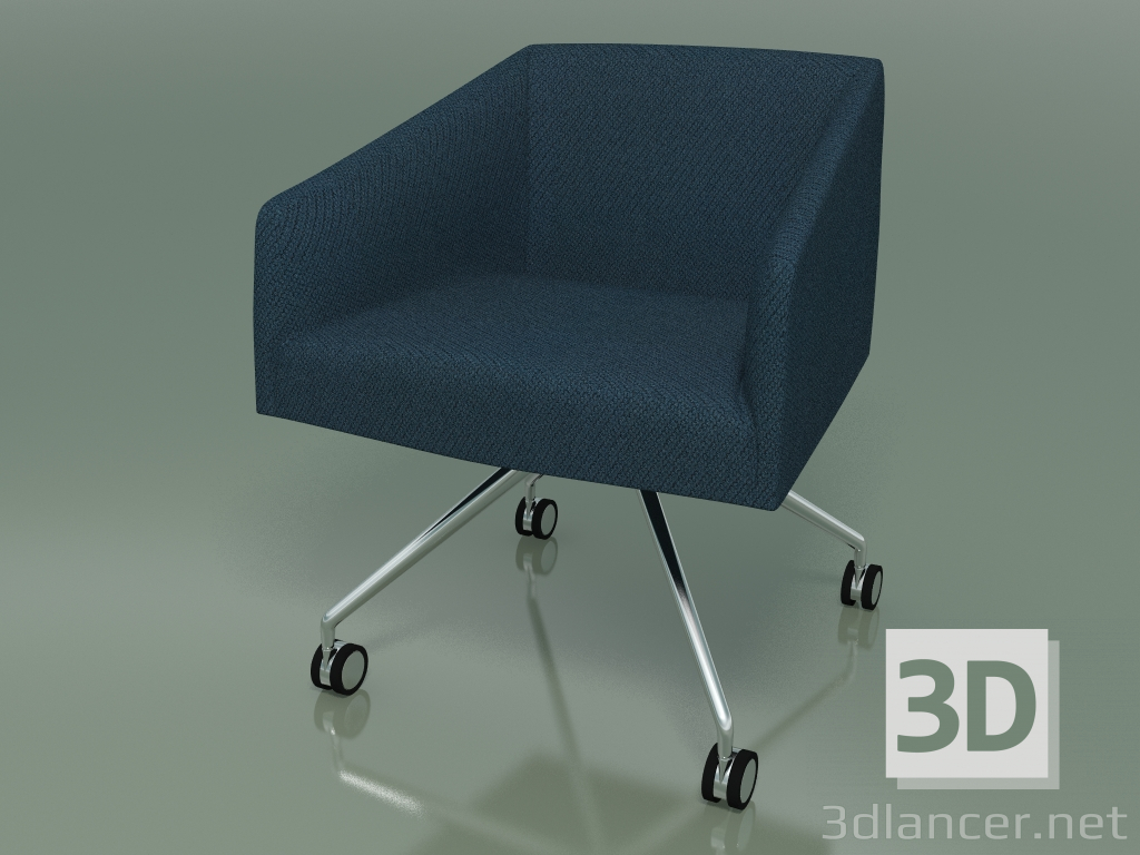 3d model Armchair 2709 (on casters, with fabric upholstery, LU1) - preview