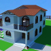 3d модель Дом с балконами – превью