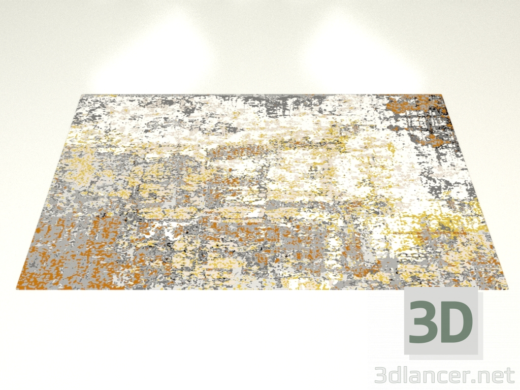 3D Modell Geknüpfter Teppich, belgisches Design - Vorschau