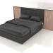 3d model Double bed (Cappuccino) - preview