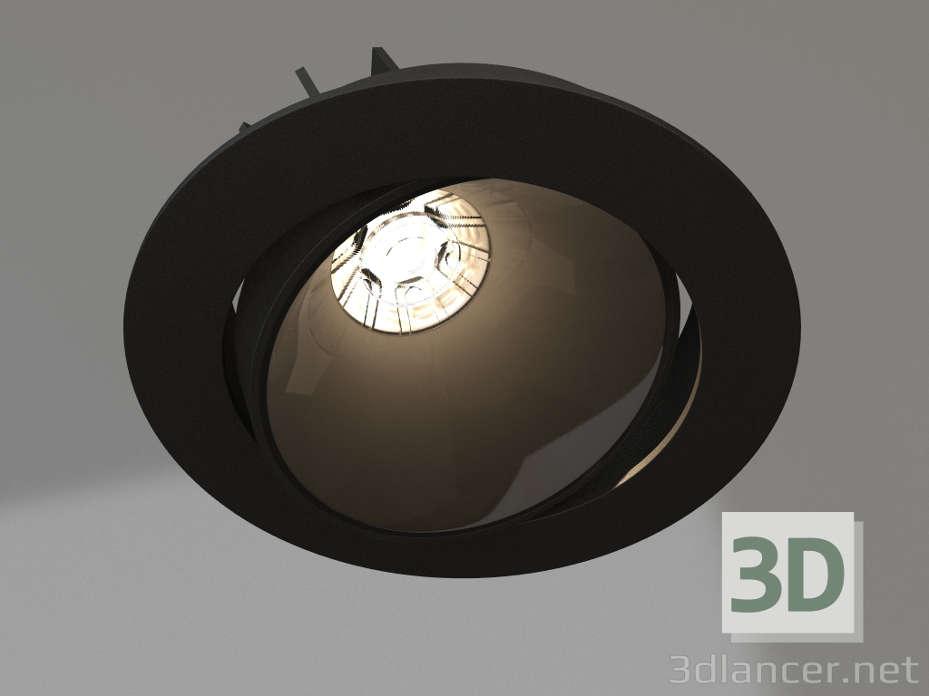 3D Modell Lampe MS-FORECAST-BUILT-TURN-R102-12W Warm3000 (BK-BK, 32 Grad, 230V) - Vorschau
