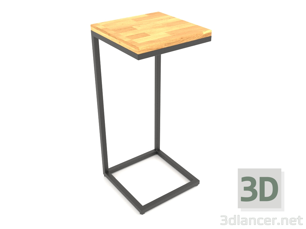 3d model Mesita de noche cuadrada (SUELO MADERA, 30X30X65) - vista previa