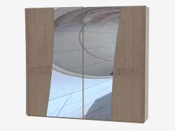 Wardrobe porta 2 com um espelho nas ARMON2S média