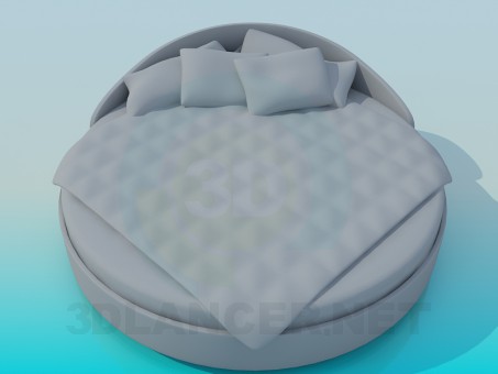 3d модель Ліжко кругла – превью