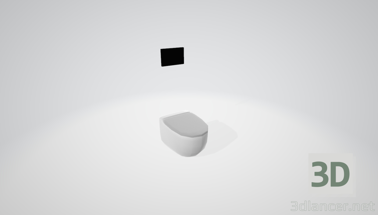 modèle 3D toilette - preview
