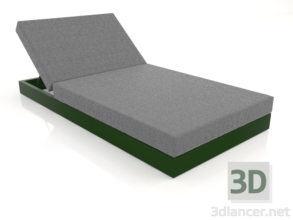 3D Modell Bett mit Rückenlehne 100 (Flaschengrün) - Vorschau