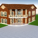 3d model Casa con veranda - vista previa