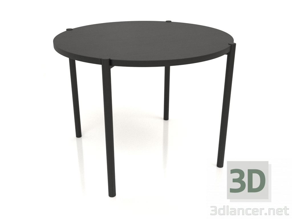 3D modeli Yemek masası DT 08 (düz uç) (D=1000x754, ahşap siyah) - önizleme