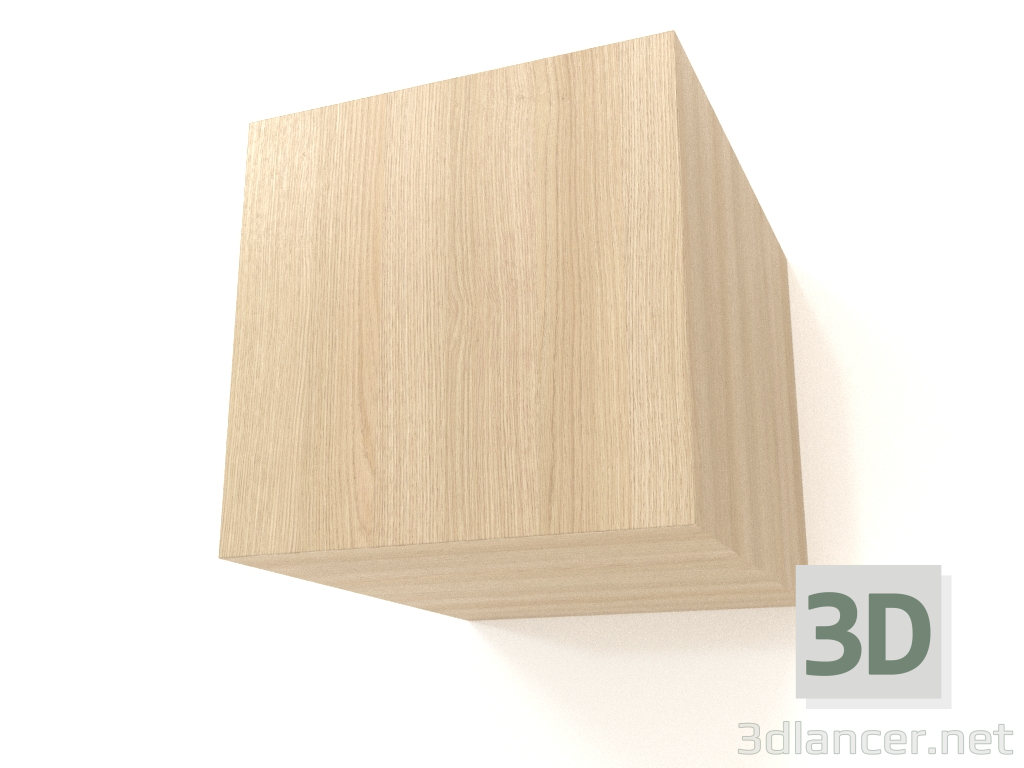 3d модель Полиця підвісна ST 06 (гладка дверцята, 250x315x250, wood white) – превью