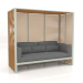 3D Modell Al Fresco Sofa mit Gestell aus Kunstholz, Aluminium und hoher Rückenlehne (Zementgrau) - Vorschau
