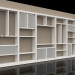 3D modeli Oturma odası için kitaplık - önizleme