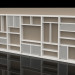 modèle 3D Bibliothèque de salon - preview