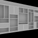 3D Modell Bücherregal für Wohnzimmer - Vorschau