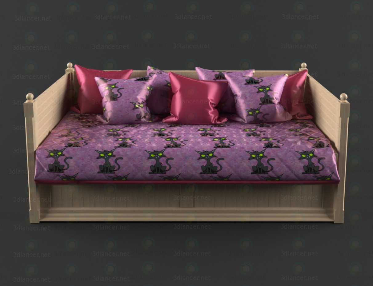 Modelo 3d O sofá-cama - preview