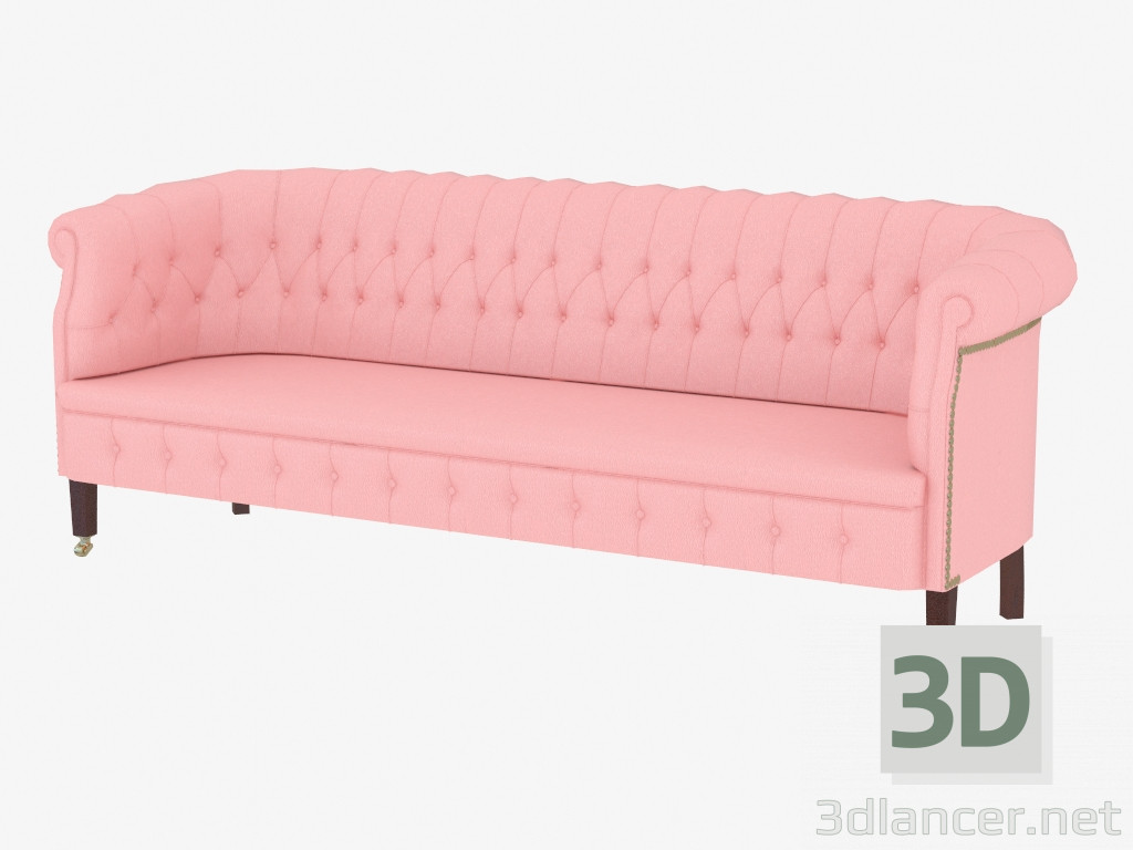3d model Leather sofa triple - preview
