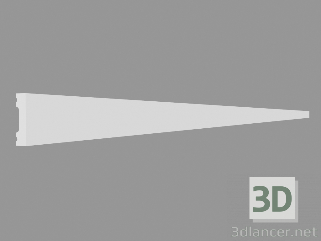 3d модель Плинтус DX162-2300 - SQUARE (230 x 4 x 1 cm) – превью