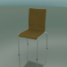 3d model 4-leg high back chair with fabric upholstery (104) - preview