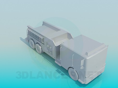 modèle 3D Camion de pompier - preview
