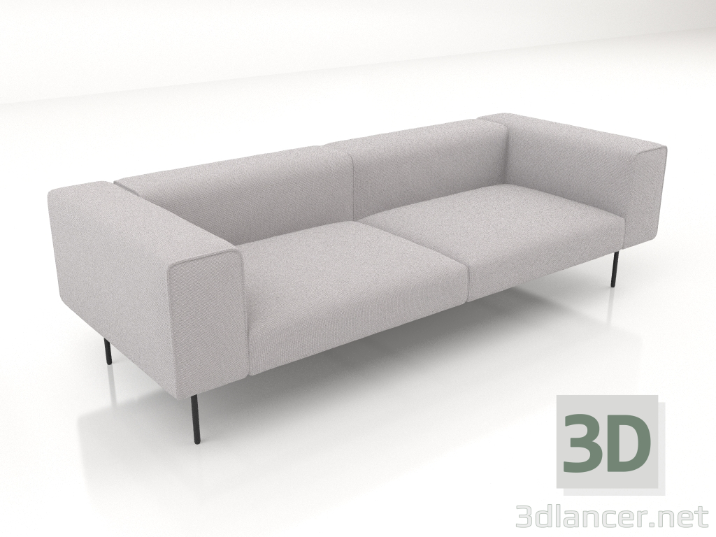 3D modeli 3 kişilik kanepe - önizleme