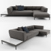 3d model Free brown sofa - preview