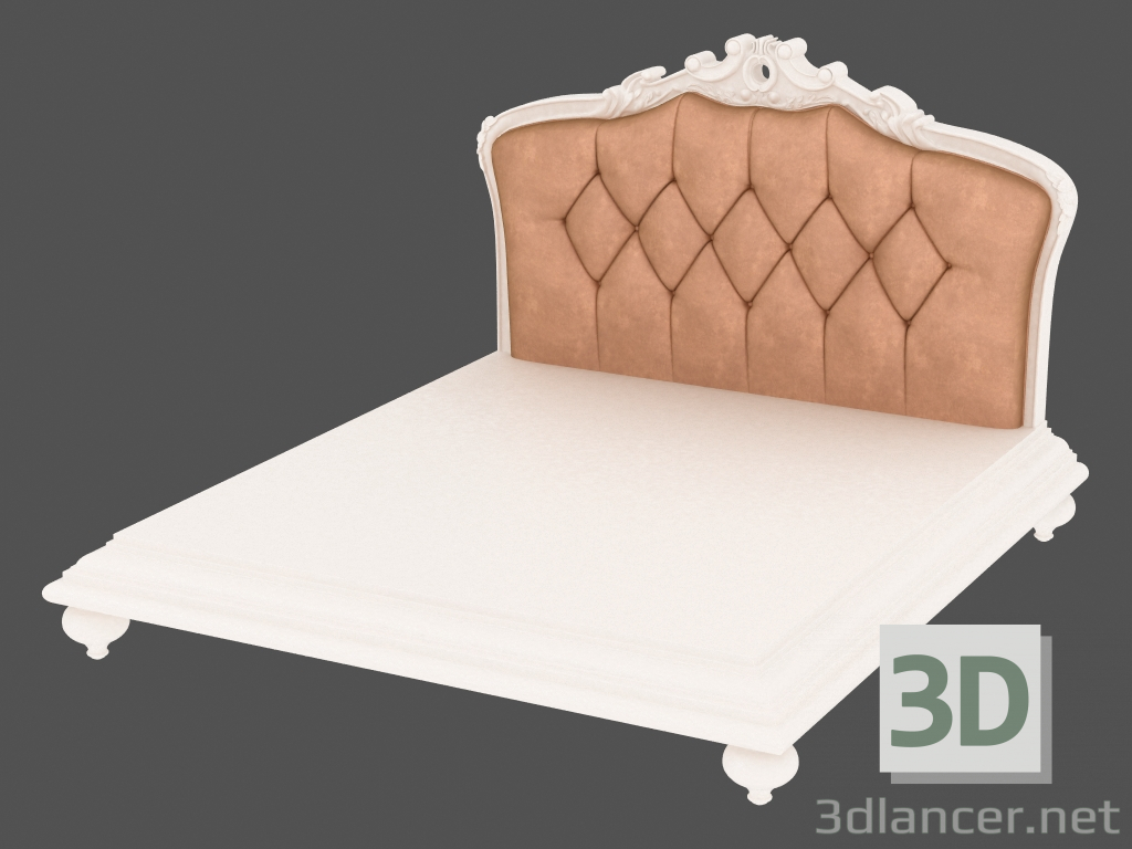 3d модель Кровать двуспальная в стиле арт деко – превью