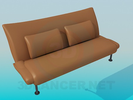 3d model Banco de sofá con patas altas - vista previa