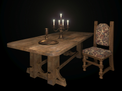 Old oak table.