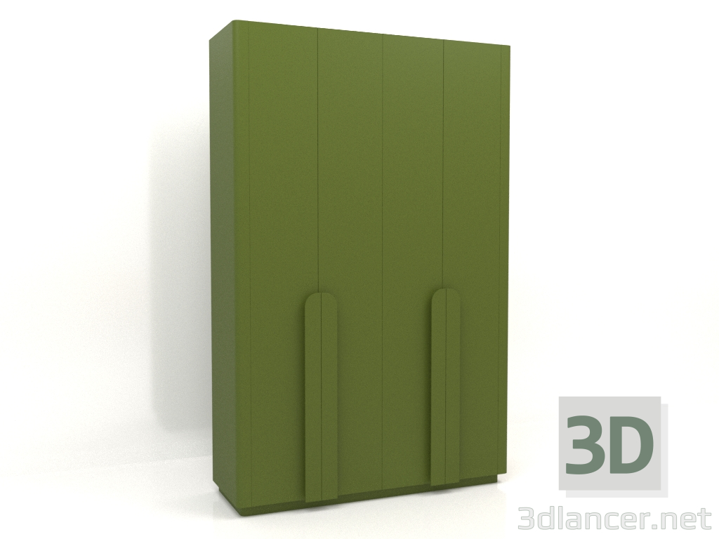 3d модель Шафа MW 04 paint (варіант 1, 1830х650х2850, green) – превью
