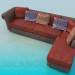 3d model Corner sofa with pillows - preview