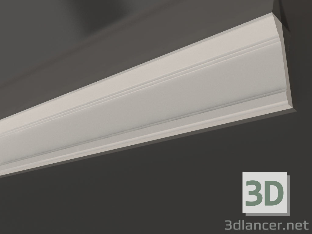 modello 3D Cornice per soffitto in gesso liscia KG 052 1 (105х27) - anteprima