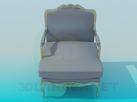 3d модель Сіре крісло – превью