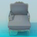 3d модель Серое кресло – превью