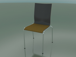 Cadeira de 4 pés com encosto alto com estofados em tecido (104)