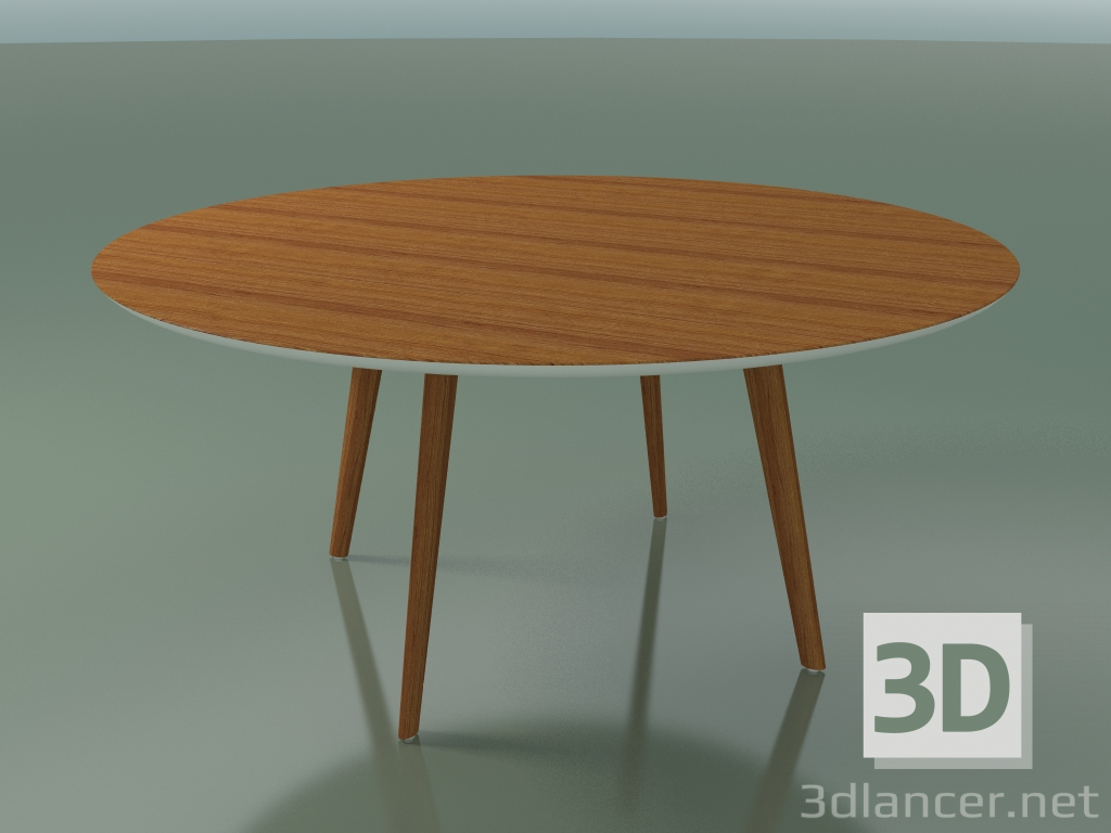 modello 3D Tavolo rotondo 3502 (H 74 - P 160 cm, M02, effetto Teak) - anteprima